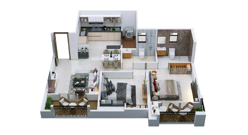 Nyati Equinox Bavdhan 2 BHK Floor Plan Image
